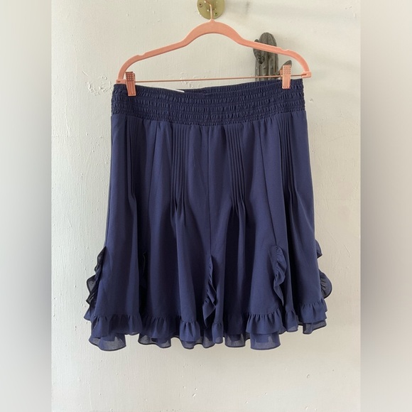 Cremieux Navy Flounce Skirt NWT - Picture 1 of 4